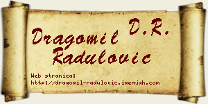 Dragomil Radulović vizit kartica